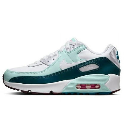 

Nike Air Max 90 LTR Big Kids’ Shoes Color: White/Phantom/Citron Tint/Action Grape Size: 5.5Y