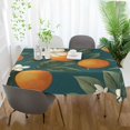 thumbnail image 3 of Yayeee Tablecloths 54" x 54" Rectangle Wrinkle Resistant Party Table Cover, Retro Floral Orange, 3 of 8