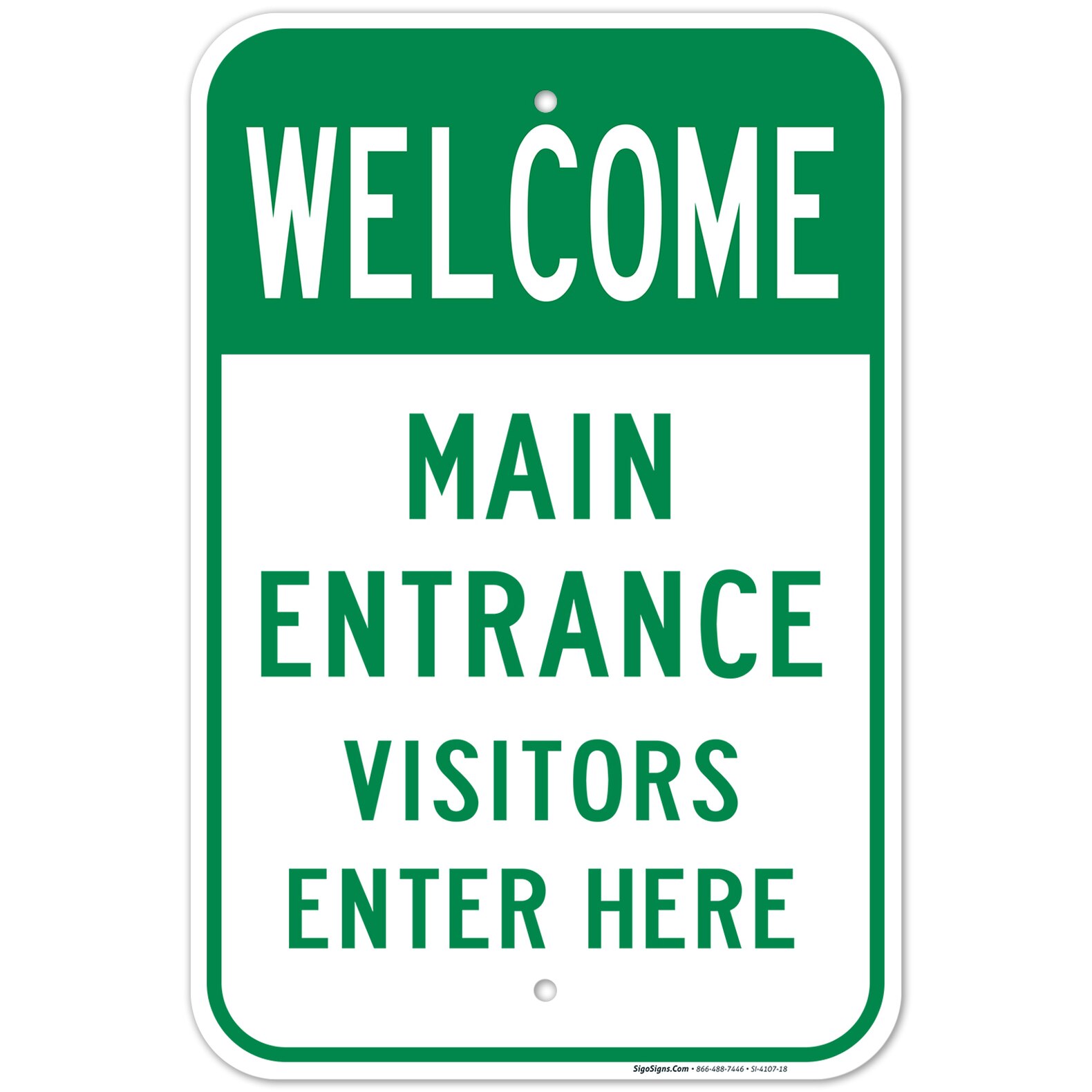 Main Entrance Visitors Sign
