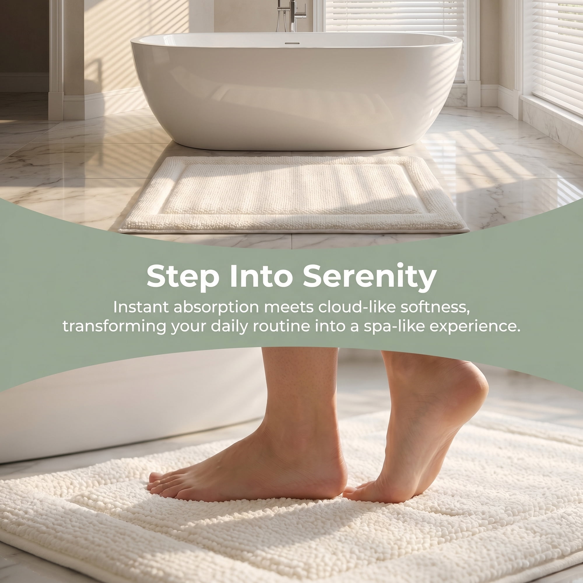Unique Bargains Ultra Soft Shaggy Bath Mat Super Absorbent Non Slip Mat White 24" x 17"