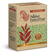 (3 pack) Nisha Nature Mate Natural Henna Based Hair Color dye, Natural Brown, 3.17 oz