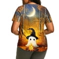 thumbnail image 3 of ersvoioy Halloween Shirts Women Oversized Spooky Season Cute Graphic T-Shirt Funny Print Tees Fall Casual Short Sleeve Plus Size Halloween Party Tops,Size M-5XL Multicolor L, 3 of 5