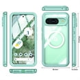 thumbnail image 5 of ELEHOLD for Google Pixel 9 / 9 Pro Case, Clear HD Screen Protector Cover Shockproof Dustproof Full Body Protection Magnetic Slim Rugged Phone Case for Google Pixel 9 / 9 Pro,Blue,Green, 5 of 5