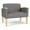 Castillo Metal, variant on Belmont Lounge Reception Waiting Bariatric Chair / Natural Wood Legs / Blue