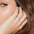 thumbnail image 2 of Natural Amethyst Round Shape Rings in Sterling Silver for Women, February Birthstone Jewelry for Her Birthday, Wedding Anniversary, Christmas, Mothers Day, 2 of 8