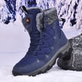 thumbnail image 4 of Zapatos Senderismo Botas Montaña Impermeables Con Aislamiento para Exteriores Hombre (46) Azul, 4 of 9