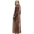 thumbnail image 2 of Fymall Women Men Long Bathrobe Flannel Nightgown Warm Home Robe With Pocket, 2 of 8