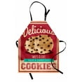 thumbnail image 1 of Cookie Apron, Chocolate Chip Advertisement Doughy Have a Day Lettering Delicious Vintage, Unisex Kitchen Bib with Adjustable Neck for Cooking Gardening, Adult Size, Multicolor, by Ambesonne, 1 of 4