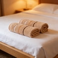 thumbnail image 6 of Vfedsrsge 2 Pack Cotton Hand Towels Soft Highly Absorbent Quick Dry Face Towels 28.7x13 Inch Coffee Bathroom Towels for Spa Travel, 6 of 6