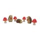 thumbnail image 2 of 7 piezas de figuras en miniatura Hedgehog y estatuas de hongos esculturas de resina figura, 2 of 9