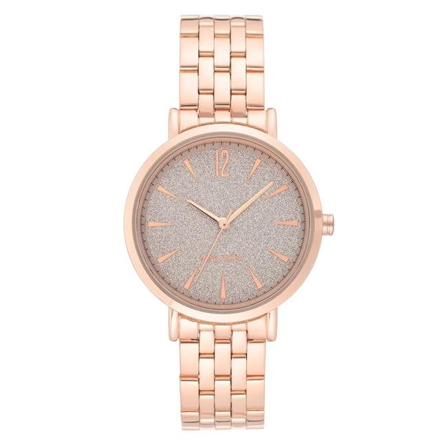 Nine West NW2358RGRG Women Bracelet Watch with Light Rose Gold Glitter