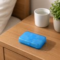 thumbnail image 5 of Pill Box Organizer Blue 6 Compartment Compact Plastic Case for Travel and Purse, 5 of 6