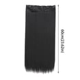 thumbnail image 3 of Clip In Hair Extensions As Human Hair Extension Curly Wavy Straight Hairpieces For Woman,Black Pullover Toupee one size, 3 of 4