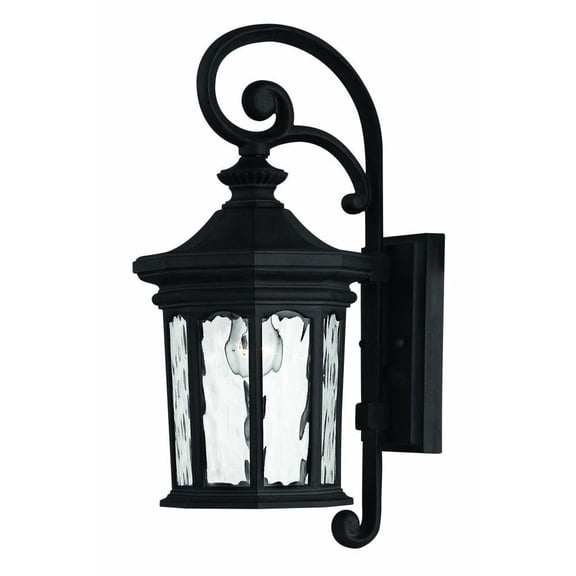 1 Light Small Outdoor Wall Lantern in Traditional Style 7.25 inches Wide By 16.75 inches High-Museum Black Finish Bailey Street Home 81-Bel-2996729