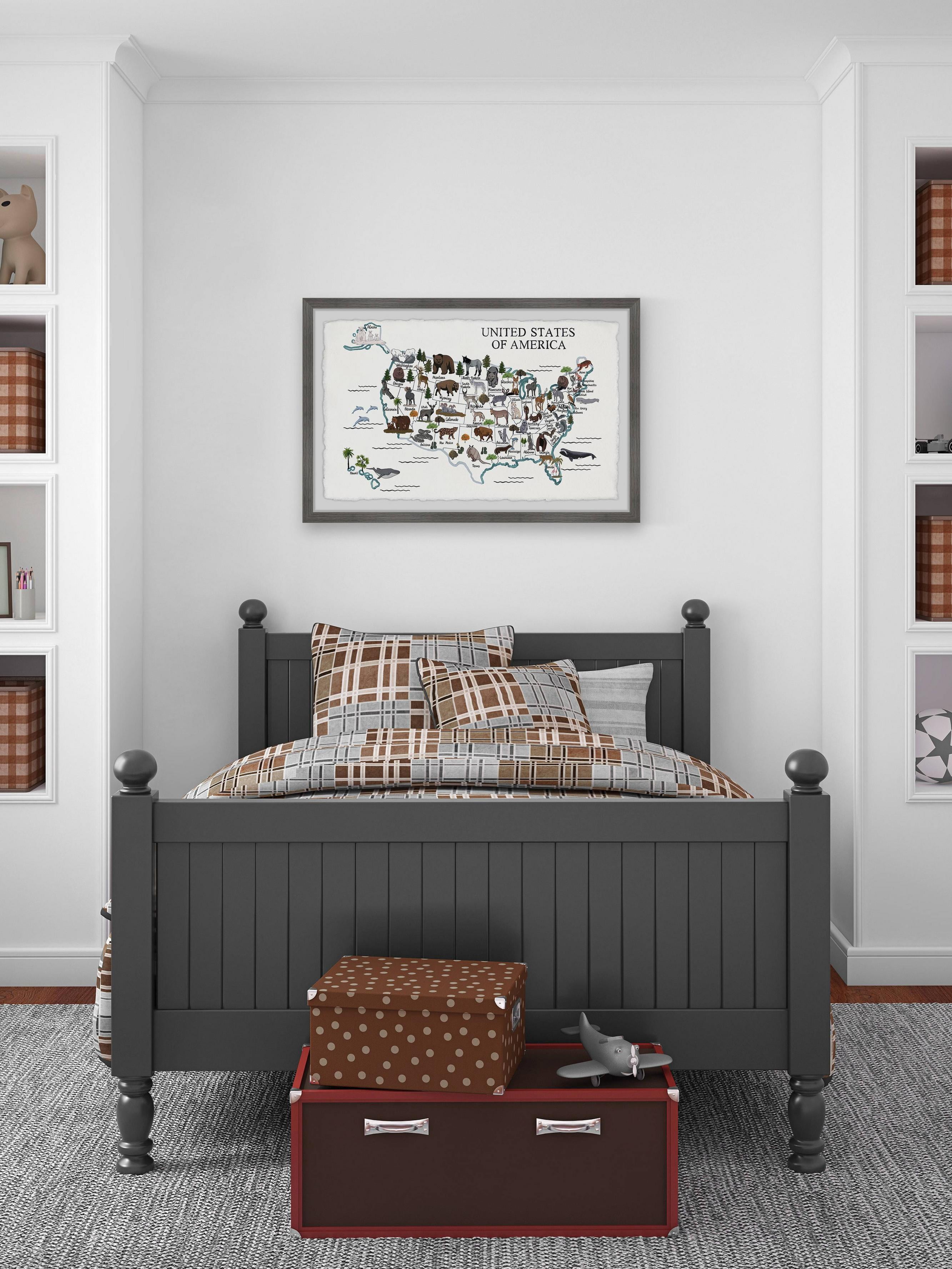 Marmont Hill US Animals Framed Wall Art