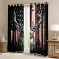 thumbnail image 2 of Manfei Woodland Moose Blackout Curtains,Vintage American Flag Curtains Pack of 2 (42x84 Each), 2 of 7