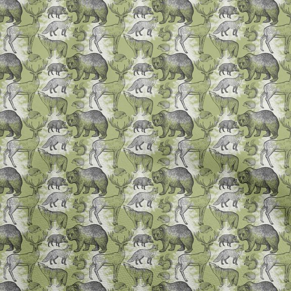 oneOone Cotton Poplin Twill Olive Green Fabric Wild Diy Clothing Quilting Fabric Print Fabric By Yard 56 Inch Wide