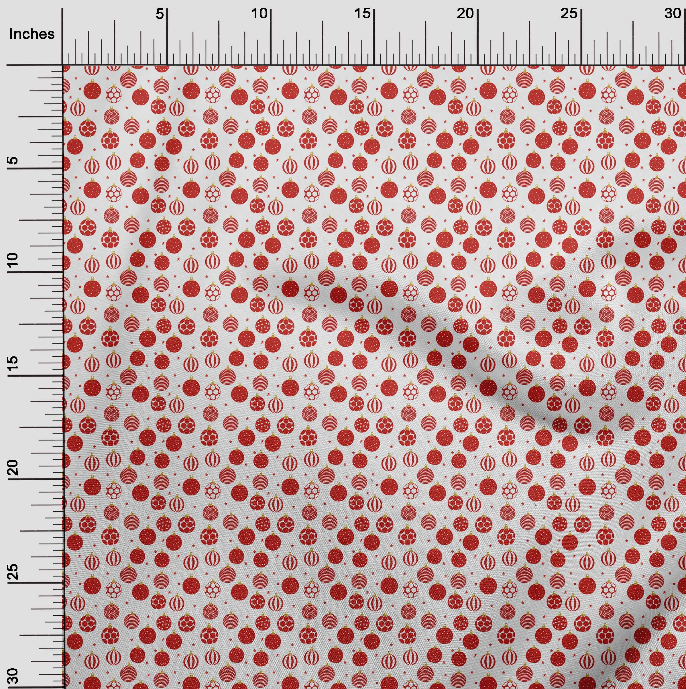 oneOone Cotton Jersey Red Fabric Christmas Sewing Material Print Fabric By The Yard 58 Inch Wide