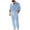Light Blue, variant on Yievot Men's Beach Outfit 2 Piece Linen Long Sleeve Henley Shirts and Jogger Pants Vacation Sets for Men