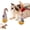 Colorful Feathers, variant on Wooden Wobble Cat Toy, Natural Beechwood Self-Righting Tumbler – 2-Pack Angry & Happy Carrot Kicker, Interactive Silent Cat Toy for Indoor Cats, Battery-Free Plush, Aesthetic Home Decor Gift
