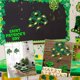 thumbnail image 5 of Kuymtek Patricks Day Shamrock Wreath Puerta irlandesa Colgante Guirnalda verde con luces de hadas, 5 of 8