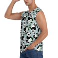 thumbnail image 3 of Fotbe Men's Panda And Eucalyptus Print Men's Sleeveless Muscle Tank Tops Casual T-Shirts for Gym Workout Beach-X-Large, 3 of 8