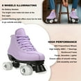 thumbnail image 6 of JieC Roller Skates for Girls and Boys,Size Adjustable 4 Wheel Roller Skates with Light up Wheels for Outdoor & Indoor,Purple(Women's 9 / Men's 8), 6 of 10