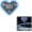 Blue, variant on Car Solar-Powered Heart-Shaped LED Light - Solar-powered heart-shaped LED neon light, IP65 waterproof, switchable modes, romantic car decoration, outdoor accent, couple's style (single suction cup).