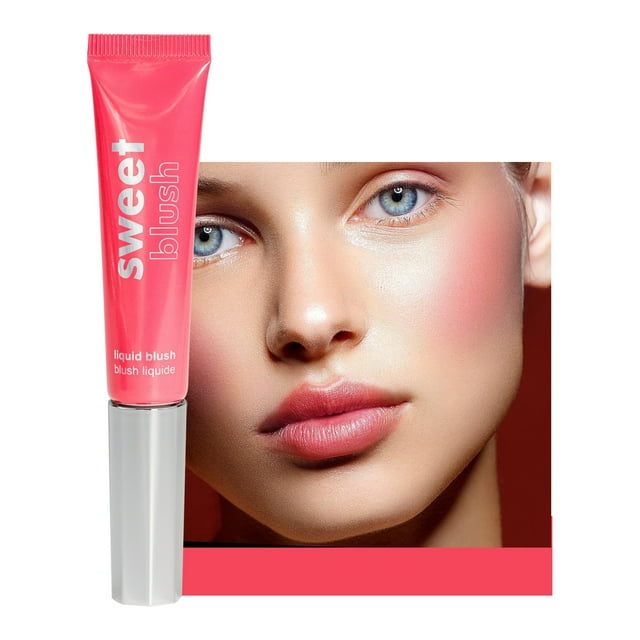 Monochromatic Liquid Powder Blusher Air Feeling Light Thin Transparent Color Rendering Lasting Powder Blusher Low Saturation High Brightness 25Ml, Makeup White Blusher