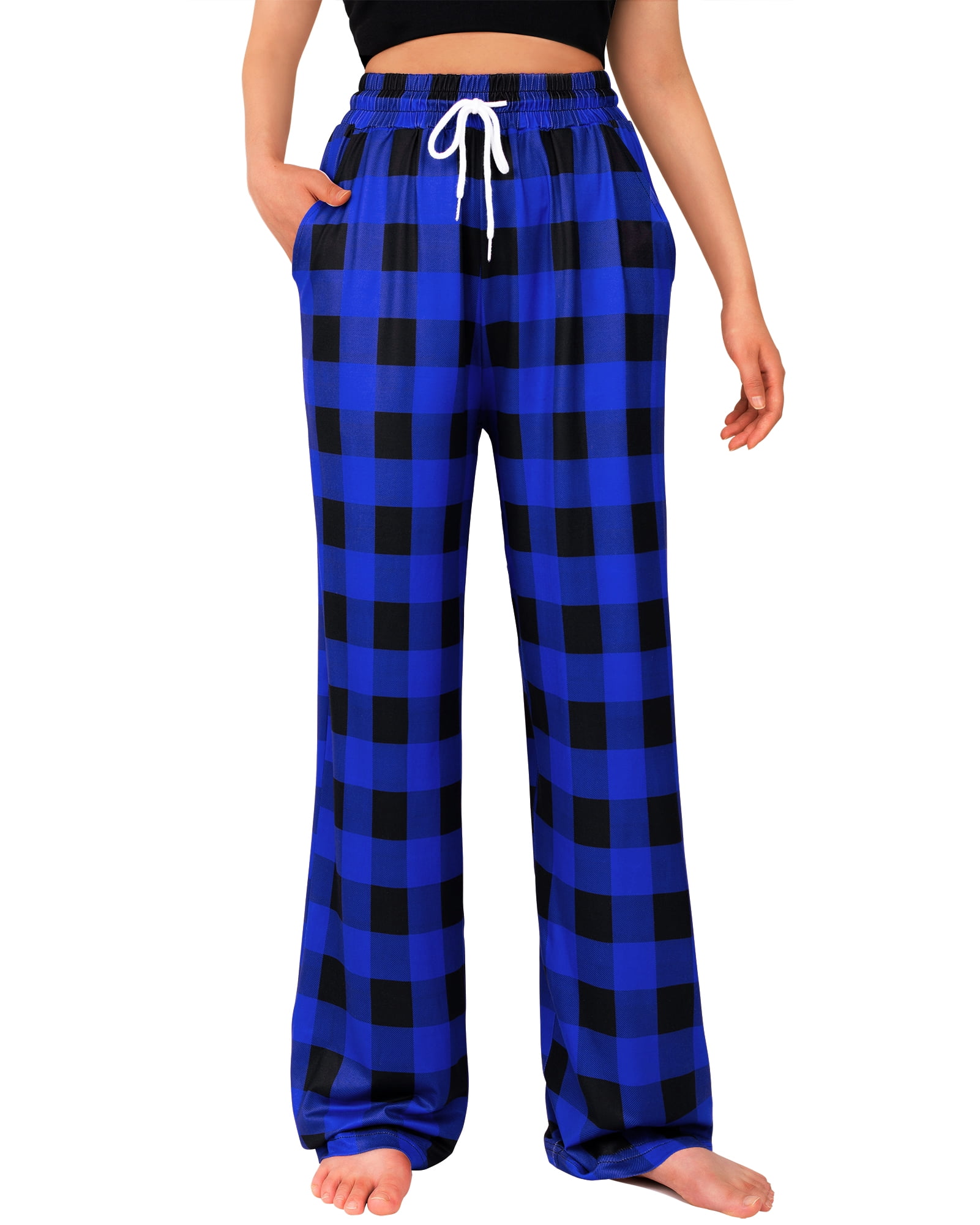 Siliteelon Stretch Cotton Pajama Pants for Women Lightweight Yoga Pants ...