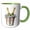 Green/White, variant on 3drose, a Champagne Bucket with Two Champagne Bottles Illustration, 15oz Mug