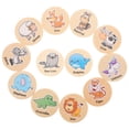 thumbnail image 2 of 20pcs Wooden Memory Game Toys Kids Memory Matching Games Chess Pieces Toddlers Game Cards, 2 of 5
