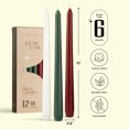 thumbnail image 2 of Leor & Lair Christmas Taper Candles - 12 Pack - 10" Red, Green & White Candlesticks for Christmas Decoration, 2 of 5