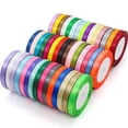 thumbnail image 2 of Namzi gifts, flowers, gift box packaging ribbons, 1cm ribbon ribbon ribbon braiding ribbons, gift, flower decoration packaging ribbons (pink), 2 of 2
