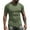 Army Green, variant on Aayomet Mens For T Shirts Mens Short Sleeve Casual Slim T Shirt O Neck Basic Arm Pleated Muscle Workout Top Wear around Nightshirt,Army Green L