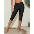 thumbnail image 6 of Charmo Capris Swim Pants for Womens Wider Waisted Leggings Sport Surf Pants with Pockets, 6 of 7