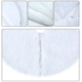 thumbnail image 5 of Faux Fur Christmas Tree Skirt, White Christmas Decorations for 5ft Christmas Tree Decoration (White, 30in), 5 of 8