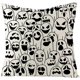 thumbnail image 4 of SZTXJ 4 Pack Halloween Ghost Bat Throw Pillow Covers, Home Decor, 18"x18" Sofa Cushion Cover, Halloween Decor, Decorative Pillow Case for Indoor Outdo, 4 of 5