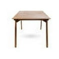 thumbnail image 5 of GDF Studio Tulum Outdoor Acacia Wood 7 Piece Dining Set with Cushion, Teak and Cream, 5 of 12