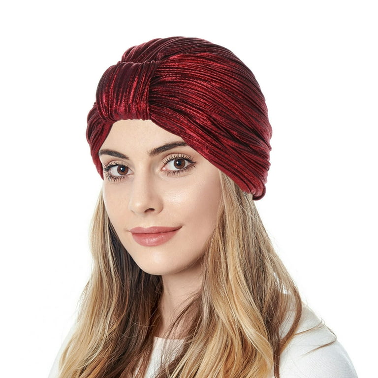 Woolen Cap Turban Cap For Women Woolen Turban Cap(red Color