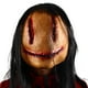 thumbnail image 1 of Máscara de Halloween aterradora con pelo, máscara de diablo de terror de costura aterradora, máscara de fantasma femenina, máscara de terror de látex natural para cosplay, fiesta temática, juegos de desafío de terror JM, 1 of 5