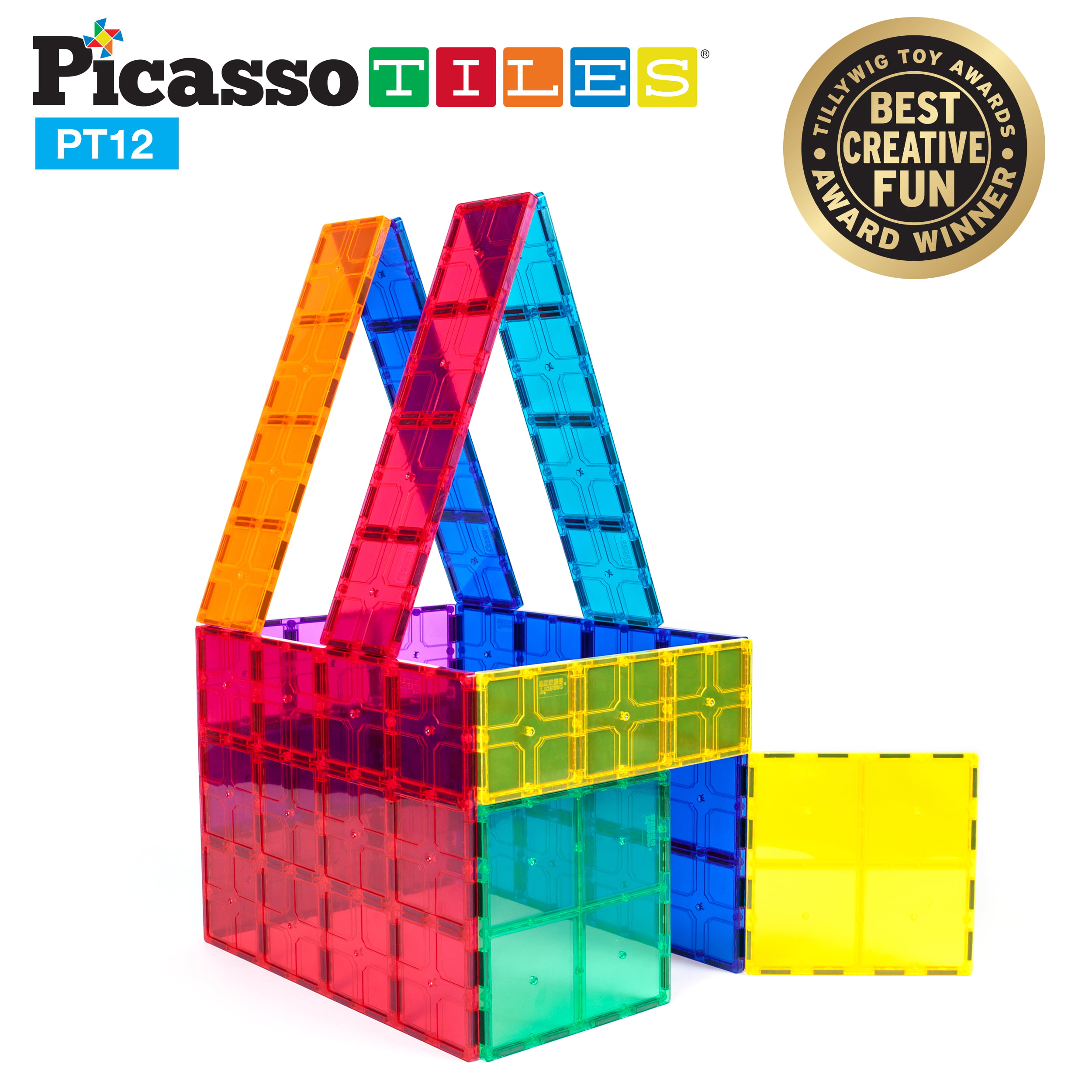 PicassoTiles PT100 Magnet Building Tiles Set 100 Piece for sale online 