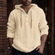 thumbnail image 2 of Camisa con capucha y botones de color liso para hombre - Poliéster y algodón - Ropa de diario/para el trabajo - Manga larga - S-XXXL, 2 of 4