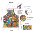 thumbnail image 7 of Pioneer Flower Floral Print Pattern Apron-Garden Aprons for Women with Pockets-Cotton Linen Waterproof Kitchen Cooking Gardening Aprons Adjustable for Kitchen,Cooking,BBQ and Salon 33x27 Inch, 7 of 7