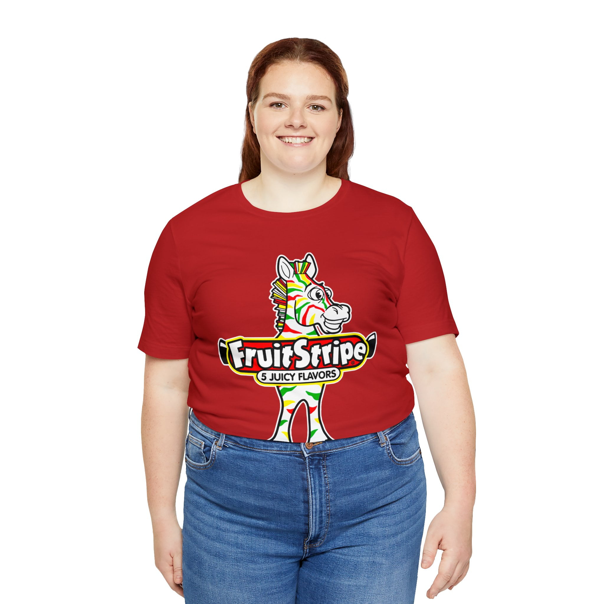 Yikes the Zebra Retro Stripe Tee - Nostalgic Fruit Stripe