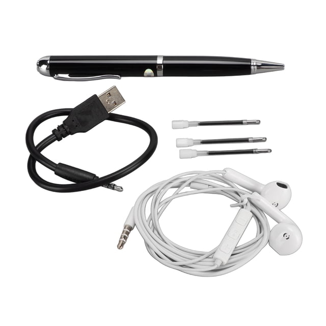 Pen Digital Voice Recorder, One Key Recording, HD Noise Reduction, Portable Voice Activated Recorder with Multifunctional and Connection Upgrade, Applicable Headphones