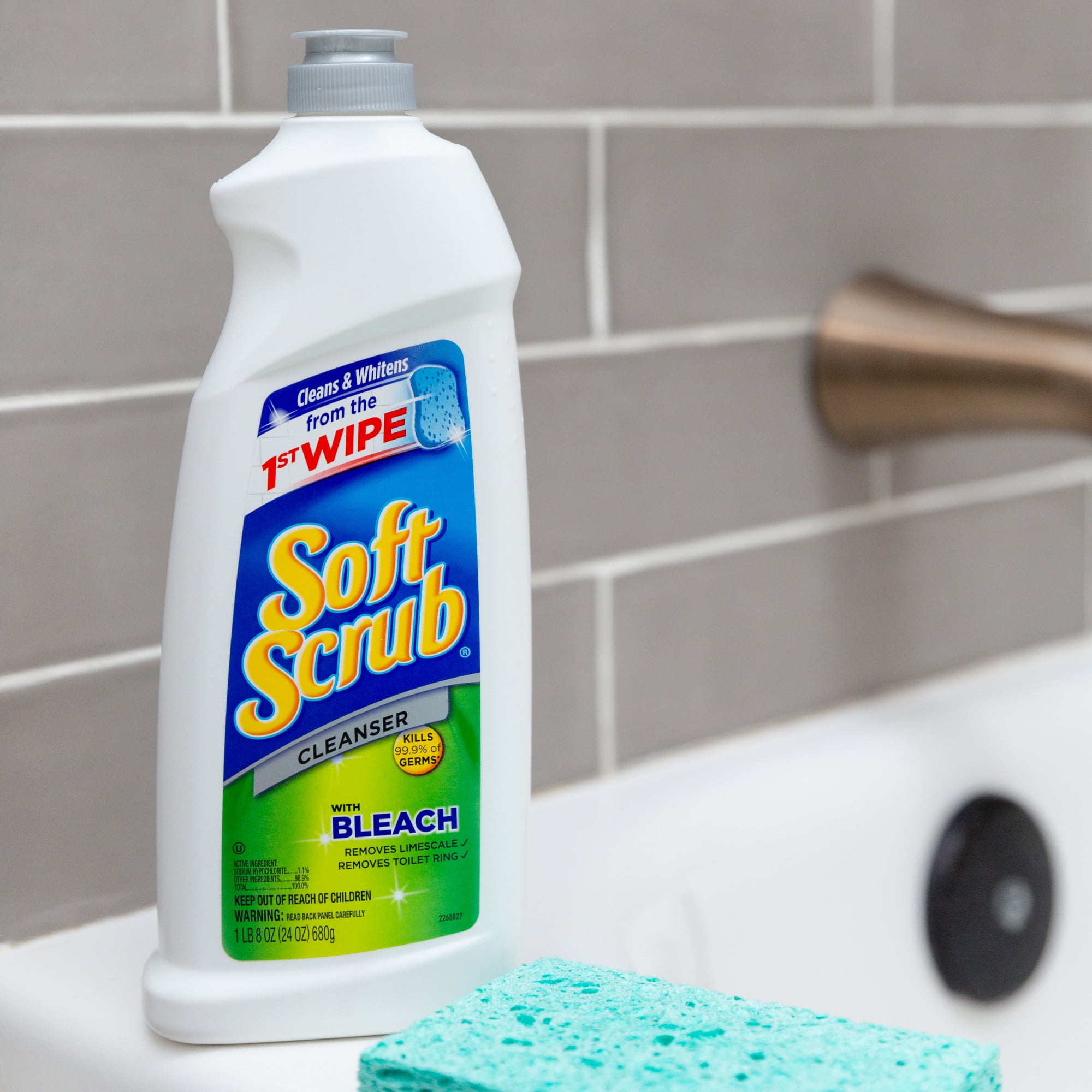Soft Scrub Cleaner w/ Bleach, 24 oz, 9/CS*
