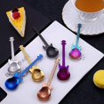 thumbnail image 3 of Cuchara de café para guitarra, paquete de 7 coloridas cucharas de café musicales de acero inoxidable, lindo juego de cucharas de café para revolver/mezclar/azúcar/postre/mermelada/cuchara de helado, 3 of 5
