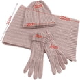 thumbnail image 4 of Gorro, guante, bufanda, bufanda de punto para mujer, traje de invierno 3 en 1., 4 of 7