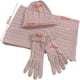 thumbnail image 4 of Conjunto de gorro, guantes y bufanda, bufanda tejida para mujer, conjunto de invierno 3 en 1, 4 of 7